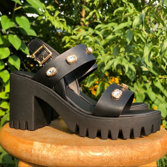 Steve Madden Shoes Madden Girl Platform Sandals With Gemstones